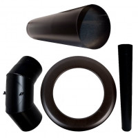 Set burlane racordare soba 130 mm cu gura de vizitare