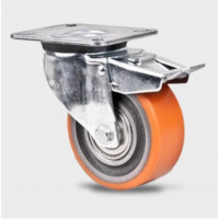 Roata pivotanta cu frana, din fonta 100 mm - 300 kg TENTE 3677FTP100P62