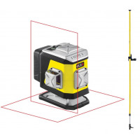 Laser rosu in cruce (2 x 360°) CL2R + tija de ancorare LP36