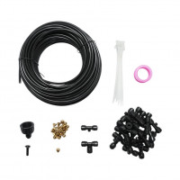 Kit complet pulverizare apa tip ceata cu furtun 25m, duze alama pentru terasa, gradina 80 piese Kit complet pulverizare apa tip ceata cu furtun 25m, duze alama pentru terasa, gradina 80 piese