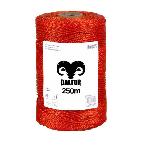 Fir 250m Daltor BASIC cu 3 lite, forta rupere 90kg, rezistenta electrica 11 ohm/m [1]