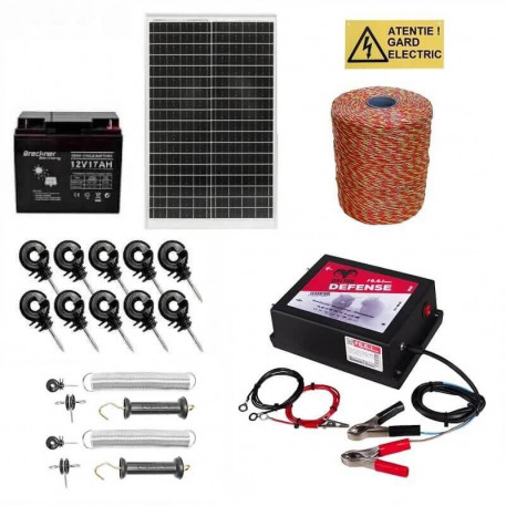 Pachet gard 6,6J Daltor + Fir 1000m 100kg + Panou solar 30 W + Baterie 17Ah [1]