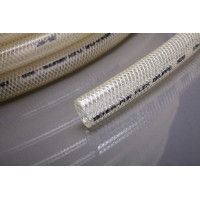 Furtun alimentar transparent 13 x 3 mm, armat cu fibre poliester