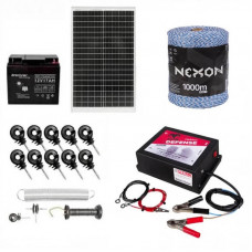Pachet gard electric 4J Daltor + Fir 1000m 90kg + Acumulator 12V + Panou solar 30W Pachet gard electric 4J Daltor + Fir 1000m 90kg + Acumulator 12V + Panou solar 30W