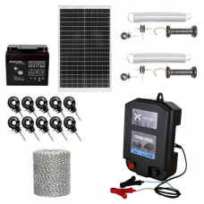 Pachet gard electric 6.6J + Fir 1000m 130kg + Acumulator 12V + Panou solar 30W Pachet gard electric 6.6J + Fir 1000m 130kg + Acumulator 12V + Panou solar 30W