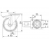 Roata pivotanta din polipropilena cu frana 160 mm - 135 kg TENTE 3477PVR160P63 [2]