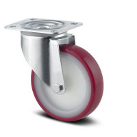 Roata pivotanta din poliamida 200 mm - 350 kg TENTE 3470UAR200P63-ROSU