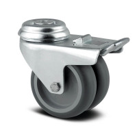 Roata pivotanta cu frana Agila twin 75 mm- 100 kg TENTE 2977PJO075P30-10,3