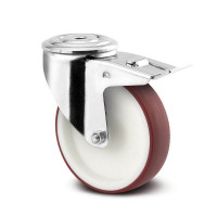 Roata pivotanta poliamida cu frana 125 mm - 200 kg TENTE 8477UAD125P30-11 red