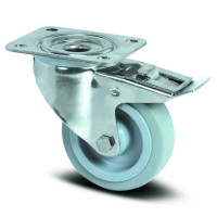 Roata pivotanta din poliamida cu frana 100 mm - 160 kg TENTE 8477UFD100P62 grey
