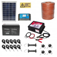 Kit gard electric Daltor 2.5J + Fir 500m 80kg + Panou solar 10W + Acumulator 12V 7Ah