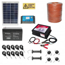 Kit gard electric Daltor 2.5J + Fir 500m 80kg + Panou solar 10W + Acumulator 12V 7Ah Kit gard electric Daltor 2.5J + Fir 500m 80kg + Panou solar 10W + Acumulator 12V 7Ah