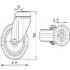 Roata pivotanta poliuretan 75 mm - 75 kg TENTE 2470PJO075P30-11 [2]