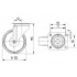 Roata pivotanta din poliamida 125 mm cu furca inox - 250 kg TENTE 8470UOO125P62 [2]