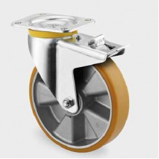 Roata pivotanta cu frana din aluminiu 125 mm - 500 kg TENTE 4687ITP125P63 Flat