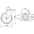 Roata pivotanta din cauciuc 160 mm - 135 kg TENTE 3470DVR160P63 [2]