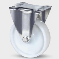 Roata fixa din poliamida 100 mm cu furca inox - 200 kg TENTE 8478UOO100P62