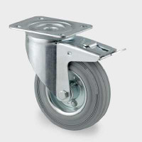 Roata pivotanta din otel , cu frana 100 mm - 70 kg TENTE 3477DIR100P62