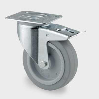 Roata pivotanta din poliamida cu frana 100 mm - 160 kg TENTE 3477UFR100P62 grey