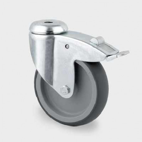 Roata pivotanta din polipropilena, cu frana 100 mm - 80 kg TENTE 2477PJO100P30-11 [1]