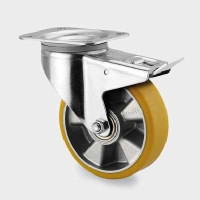 Roata pivotanta cu frana din aluminiu 125 mm - 300 kg TENTE 3477ITP125P63