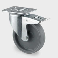 Roata pivotanta din poliamida cu frana 100 mm - 150 kg TENTE 3477UAR100P62 grey
