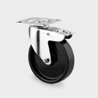 Roata termorezistenta pivotanta cu frana 80 mm cu furca inox - 100 kg TENTE 8477BOG080P62