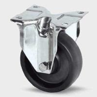 Roata termorezistenta fixa 80 mm cu furca inox - 100 kg TENTE 8478BOG080P62