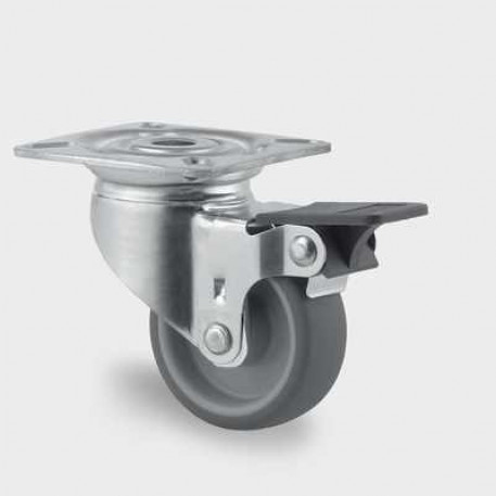 Roata pivotanta poliuretan cu frana 50 mm - 40 kg TENTE  2475PJI050P40 [1]