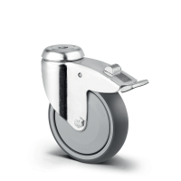 Roata pivotanta din polipropilena, cu frana 125 mm - 100 kg TENTE 2477PJP125P30-11