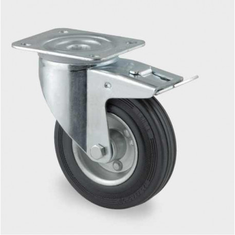 Roata pivotanta din otel cu frana 100 mm - 70 kg TENTE 3477DVR100P62 [1]