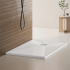 Cadita de dus dreptunghiulara 80x100 cm, slim 3 cm, alb lucios [4]