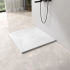 Cadita de dus patrata 90x90 cm, slim 3 cm, alb lucios [3]