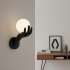 Aplica Decorativa MANO, 15x30cm, 1xE27, Sticla si Resina, Negru [3]
