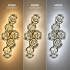 Aplica LED Cristal Decorativa BLOSSOM Lumina Rece/Neutra/Calda Auriu [4]