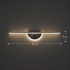 Aplica LED Decorativa BARAM, 21W, 60cm, Lumina Calda / Neutra/ Rece, Negru, Metal si Acril [4]