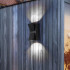Aplica LED de Exterior si Interior, 6W, 2 Surse x 5W, IP65, ABS, Negru, 3000K, AX100/2BK [3]