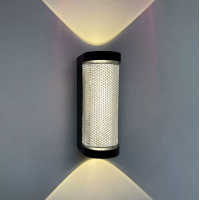 Aplica LED de Exterior AX155, Lumina Calda, 8W, Metal, Negru