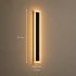 Aplica LED de Exterior Mack, Lungime 30cm, 4W, IP65, Metal, Liniar, Negru [2]