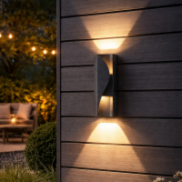 Aplica LED AX221 de Exterior si Interior, 2 Surse x 6W, Metalic, Negru, 3000K Aplica LED AX221 de Exterior si Interior, 2 Surse x 6W, Metalic, Negru, 3000K