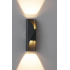 Aplica LED AX221 de Exterior si Interior, 2 Surse x 6W, Metalic, Negru, 3000K [2]