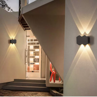 Aplica LED AX231, Exterior si Interior, 4 Surse, 10W, Negru, 3000K Aplica LED AX231, Exterior si Interior, 4 Surse, 10W, Negru, 3000K