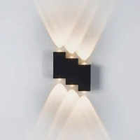 Aplica LED AX232, Exterior, 6 Surse, 6W, Negru, 3000K