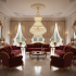 Candelabru Cristal VELVET Supremo, 69xE14, D150 cm, Auriu, Inaltime Reglabila, Metal si Cristal [2]