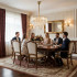 Candelabru Cristal VELVET Eleganza, 9xE14, D50 cm, Auriu, Inaltime Reglabila, Metal si Cristal [3]