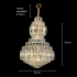 Candelabru Cristal VELVET Regalis, 29xE14, D80 cm, Auriu, Inaltime Reglabila, Metal si Cristal [4]