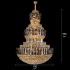 Candelabru Cristal VELIOR Supremo 40xE14, D100 cm, Auriu, Inaltime Reglabila, Metal si Cristal [4]