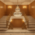 Candelabru Cristal VELIOR Grande 49xE14, D120 cm, Auriu, Inaltime Reglabila, Metal si Cristal [2]
