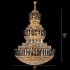 Candelabru Cristal VELIOR Grande 49xE14, D120 cm, Auriu, Inaltime Reglabila, Metal si Cristal [4]
