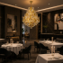 Candelabru Cristal TIER Regalis 21xE14, D80 cm, Auriu, Inaltime Reglabila, Metal si Cristal [3]